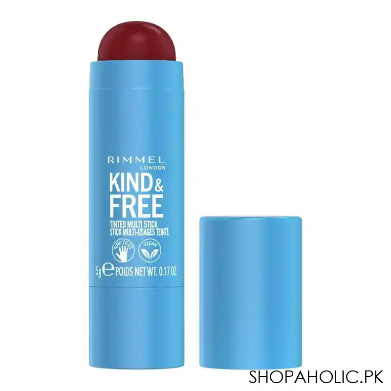 Rimmel Kind & Free Tinted Multi Stick, For Cheeks and Lips, Hydrating, Vegan, 5g, 005 Berry Sweet - Image 2