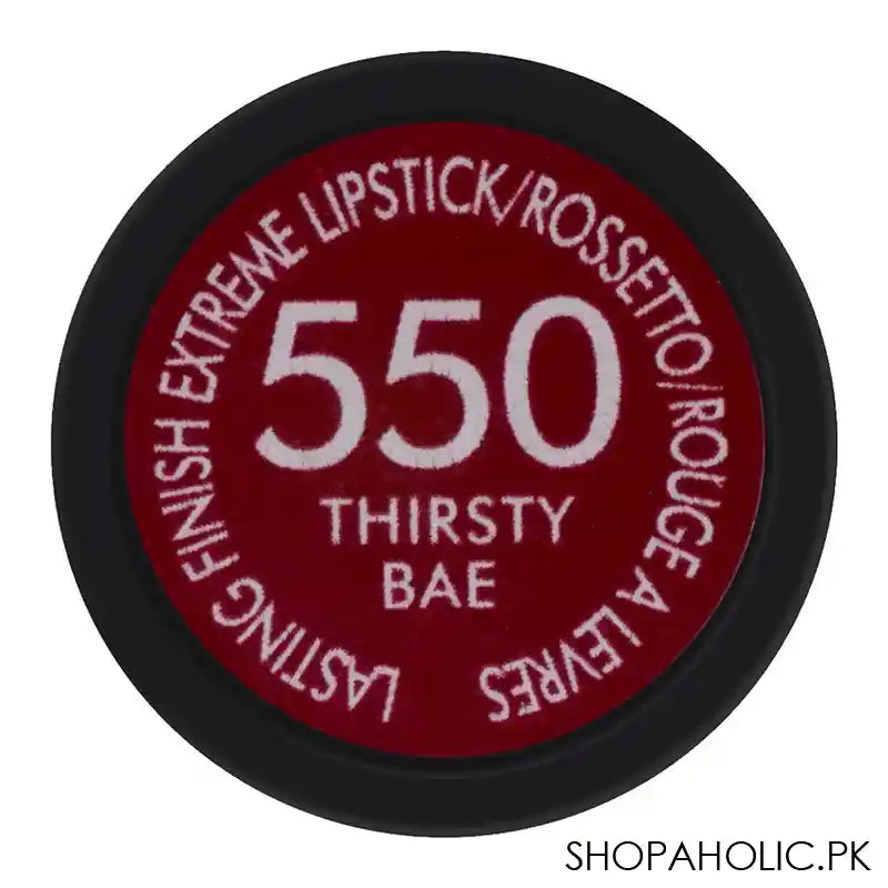 Rimmel Lasting Finish Extreme Lipstick, 550 Thirsty Bae - Image 3