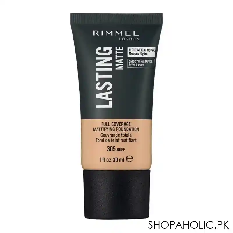 rimmel lasting matte foundation, 305 buff main image