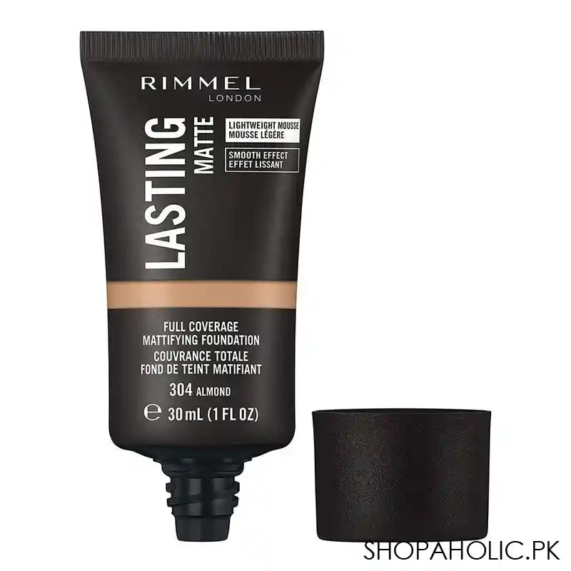 Rimmel Lasting Matte Full Coverage Mattifying Foundation, 304 Almond - Main Image