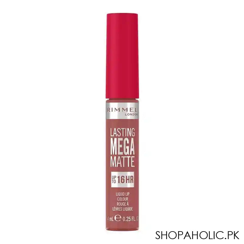 Rimmel Lasting Mega Matte Up To 16HR Liquid Lip Color, 200 Pink Blink - Image 3