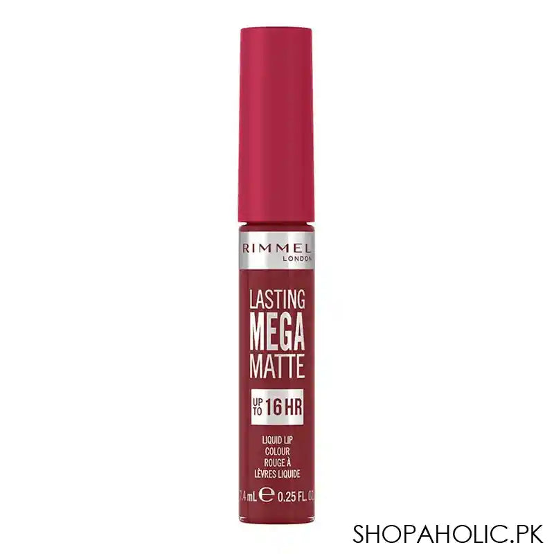 Rimmel London 16 Hour Mega Matte Liquid Lipstick, 930 Ruby Passion, 7.4ml - Image 3