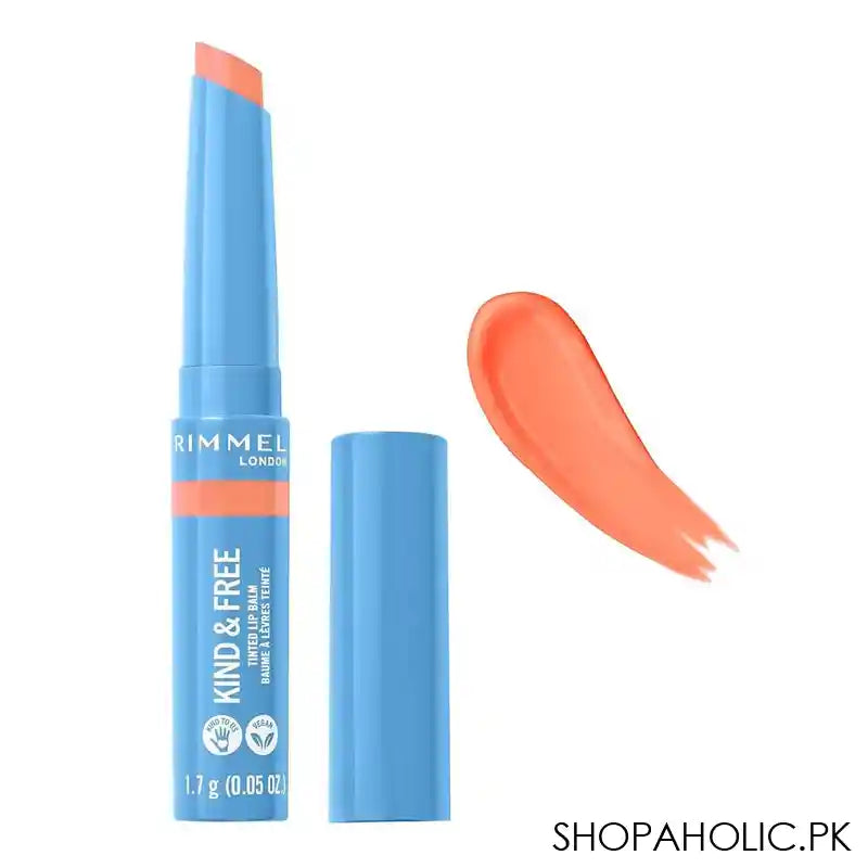 Rimmel London Kind & Free Tinted Lip Balm, Hydrating, Lightweight, 003 Tropical Spark, 1.7g - Main Image