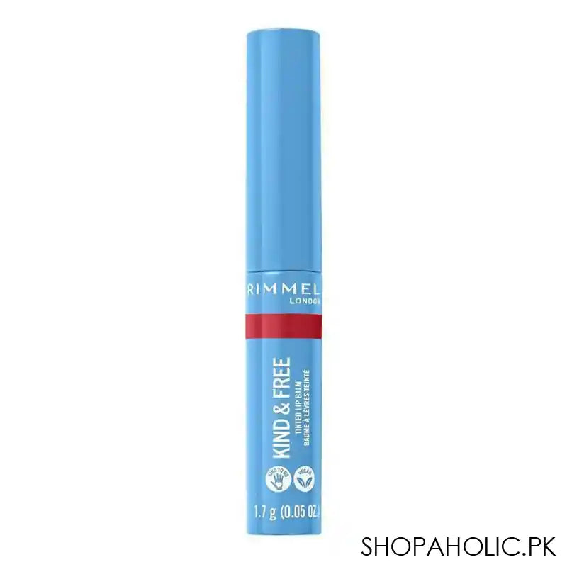 Rimmel London Kind & Free Tinted Lip Balm, Hydrating, Lightweight, 005 Turbo Red, 1.7g - Image 2