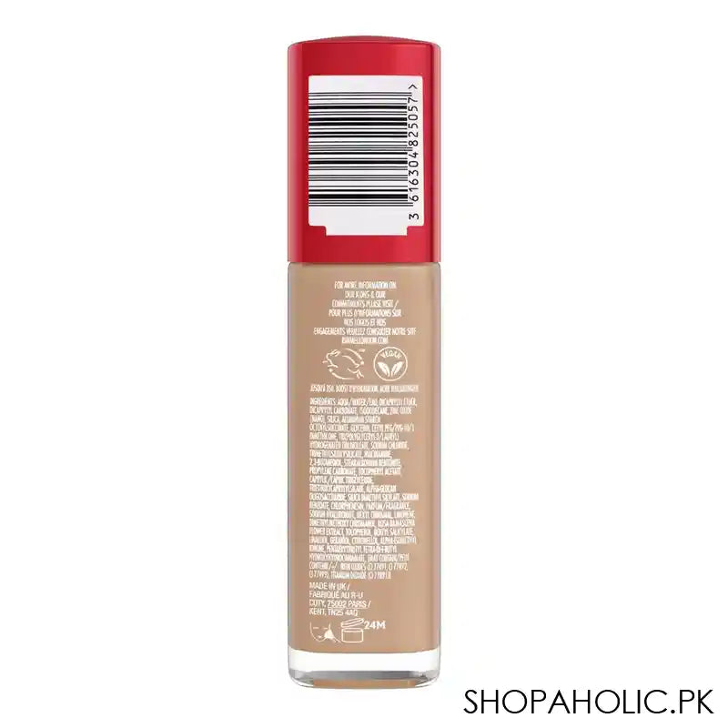 Rimmel London Lasting Finish Up to 35 Hour Hydration Boost Foundation, 100 Ivory, 30ml - Image 4