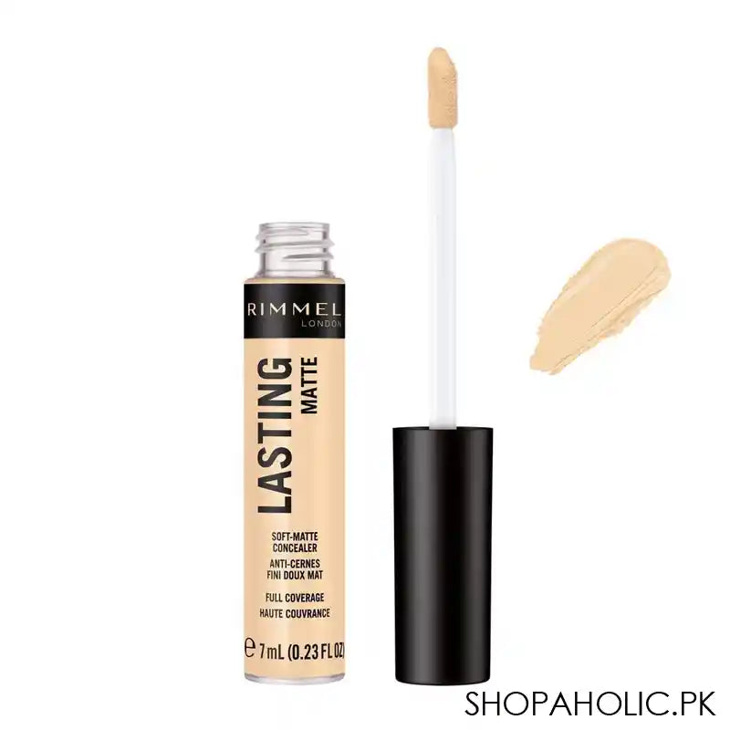 Rimmel Long Lasting Matte Full Coverage Concealer, 001 Illuminator 7ml - Main Image