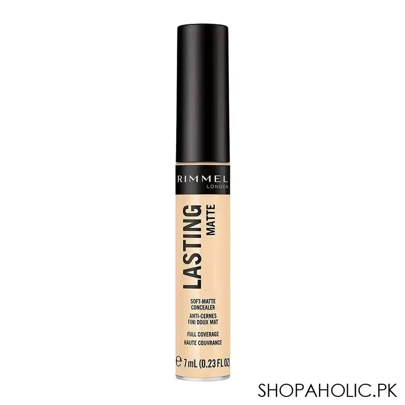 Rimmel Long Lasting Matte Full Coverage Concealer, 001 Illuminator 7ml - Image 3