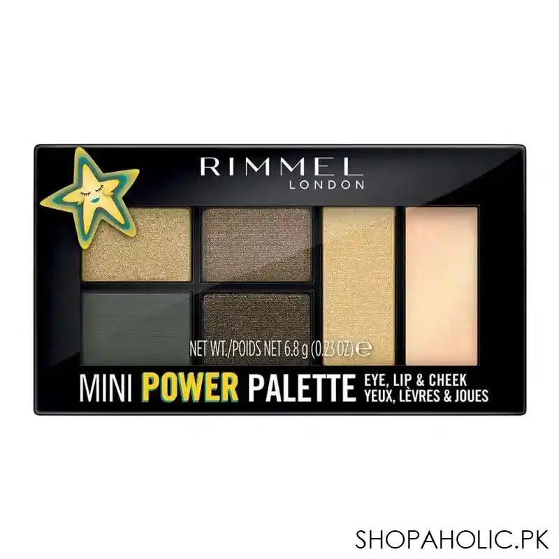 rimmel mini power palette, for eye, lip & cheek, 005 boss babe main image