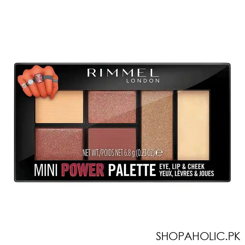 Rimmel Mini Power Palette, For Eye, Lip & Cheek, 006 Fierce - Main Image