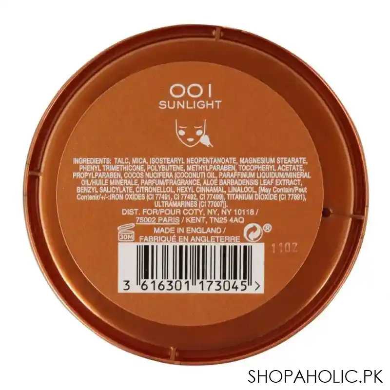 rimmel natural bronzer powder, 001, sunlight image3