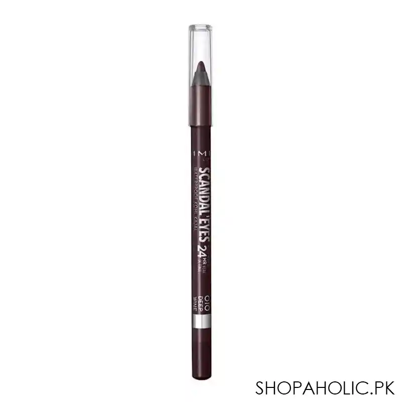 rimmel scandaleyes 24hr waterproof kohl kajal 010 deep wine image2