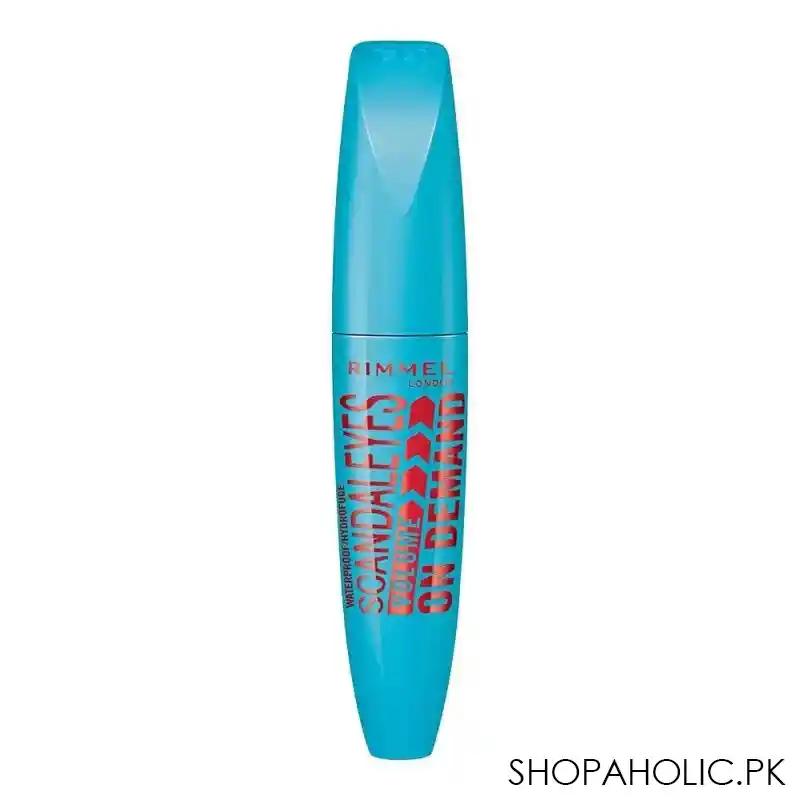 rimmel scandaleyes volume on demand waterproof mascara, 001 black image2