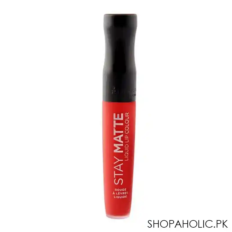 rimmel stay matte liquid lip colour 500 fire starter image2