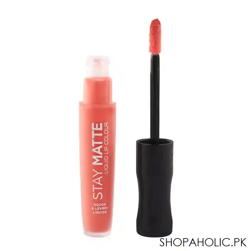 rimmel stay matte liquid lip colour 600 coral sass main image