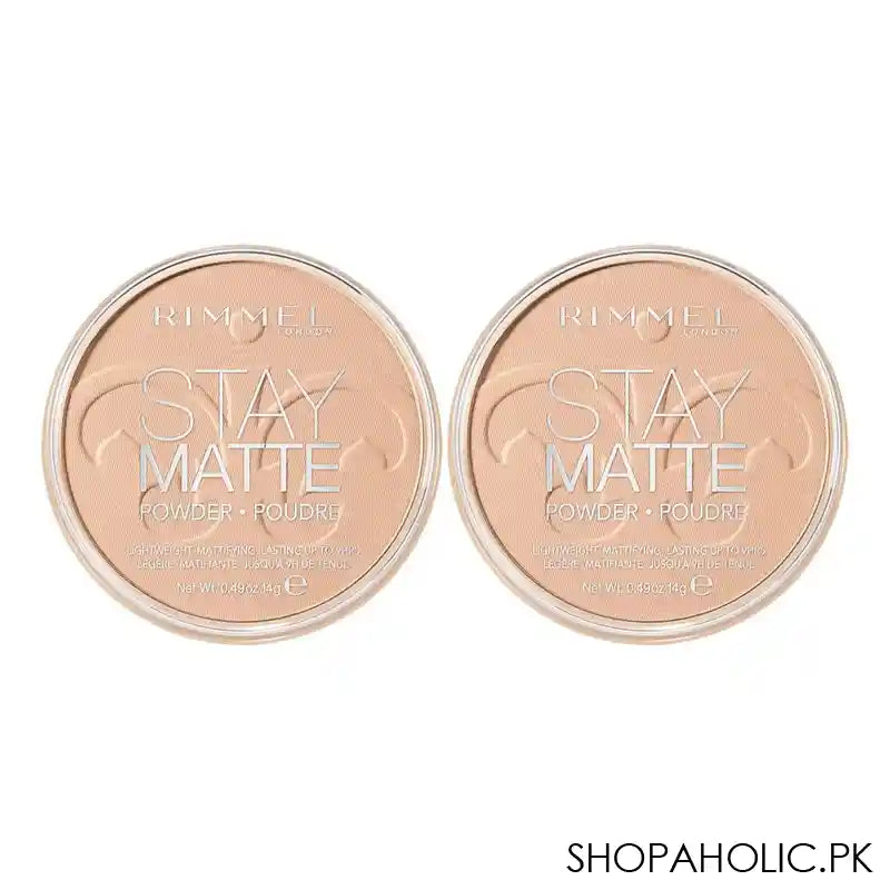 Rimmel Stay Matte Long Lasting Pressed Powder, 004 Sandstorm, 2-Pieces Value Pack - Image 3