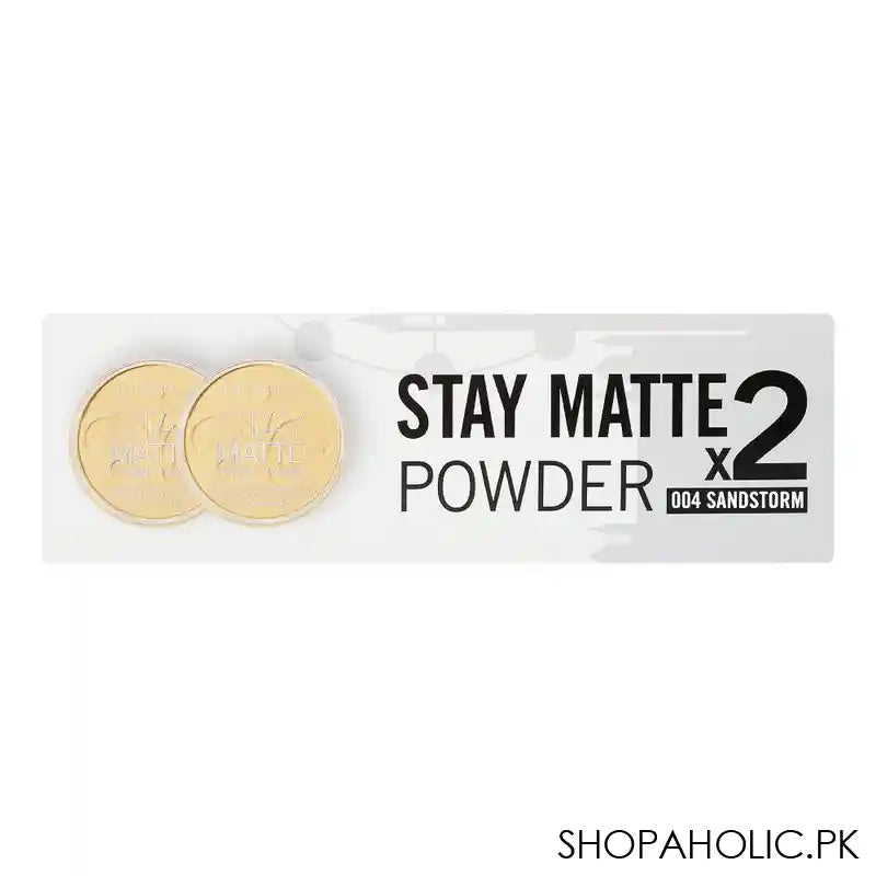 Rimmel Stay Matte Long Lasting Pressed Powder, 004 Sandstorm, 2-Pieces Value Pack - Image 4