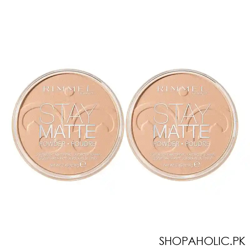 Rimmel Stay Matte Long Lasting Pressed Powder, 005 Silky Beige, 2-Pieces Value Pack - Image 5