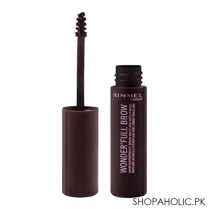 rimmel wonder'full brow 24hr waterproof brow mascara, 002 medium main image