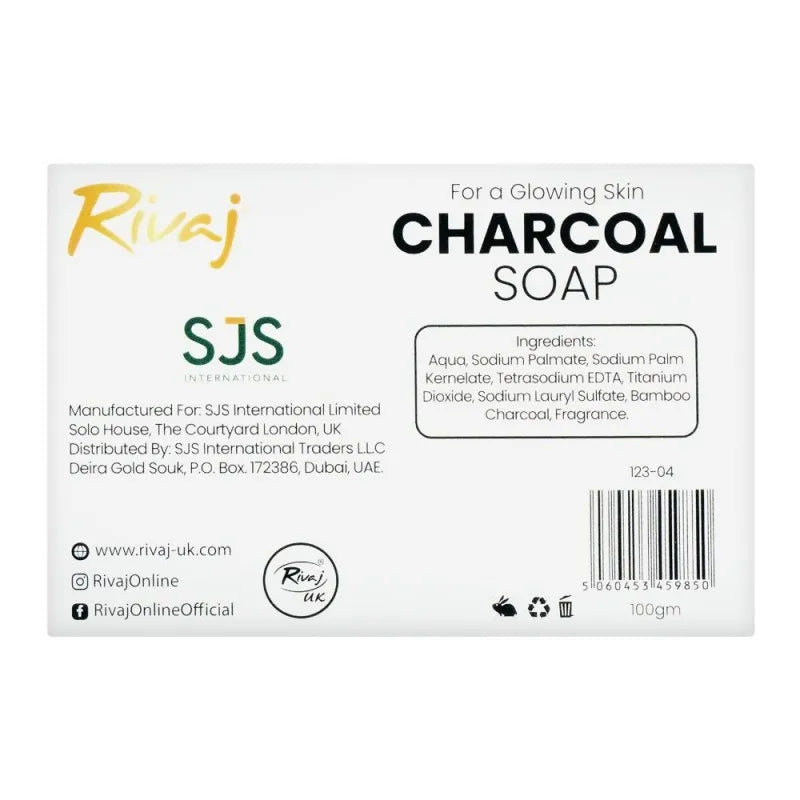 rivaj charcoal oily skin soap, 100g image2