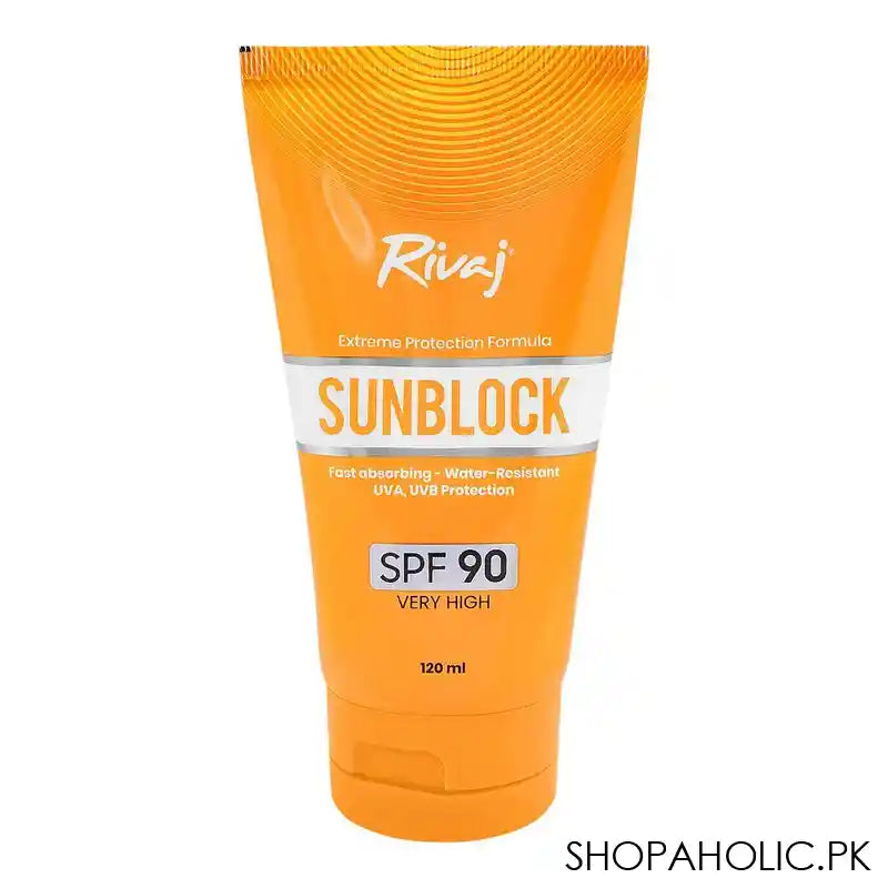 Rivaj Fast Absorbing Sunblock SPF-90 Very High, 120ml - Main Image