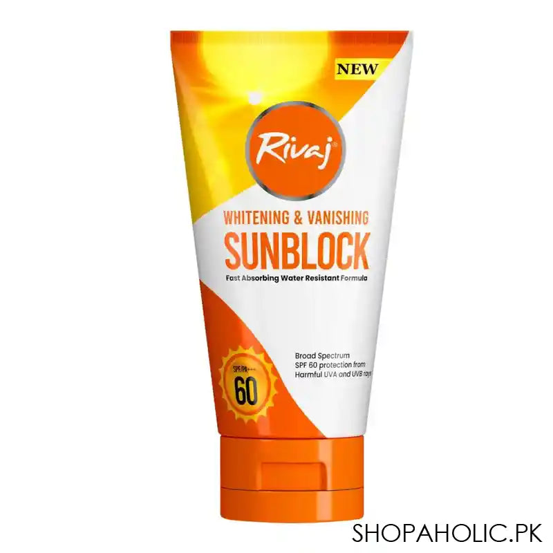 Rivaj Whitening & Vanishing Sunblock, SPF-60, 100ml - Main Image