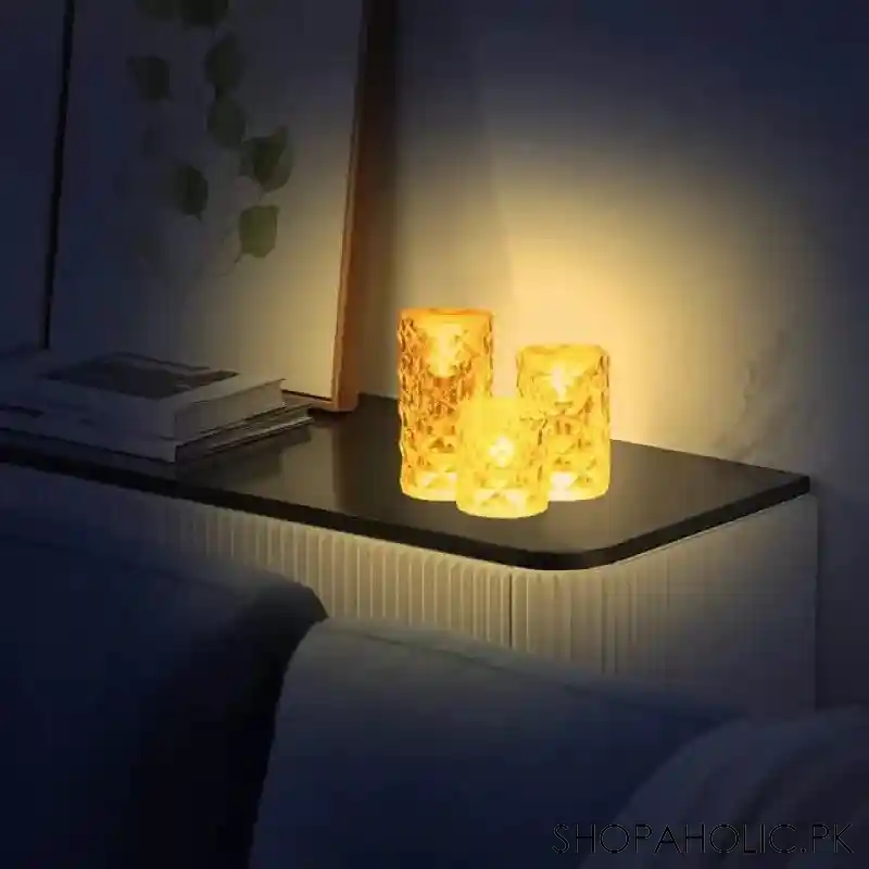 romantic rose crystal lamp image2