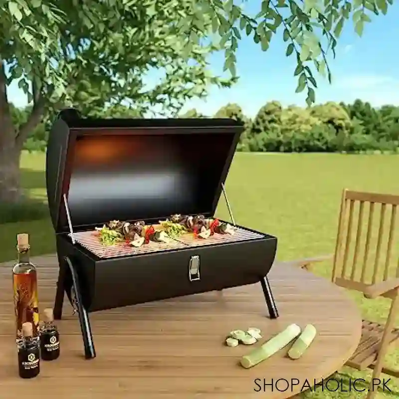 round folding bbq grill main image