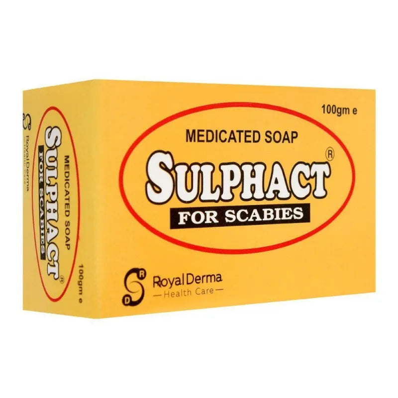 royal derma sulphact medicated soap, for scabies, 100g main image