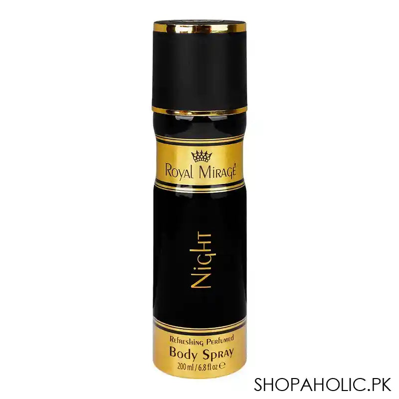 Royal Mirage Night Refreshing Perfumed Body Spray, For Men & Women, 200ml - Main Image