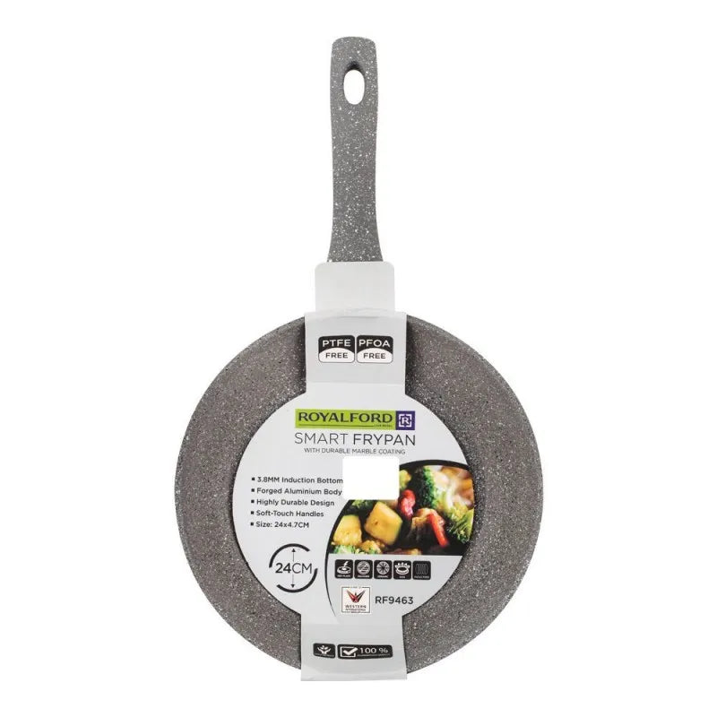 royalford granite smart frypan, 24cm, grey, rf9463 main image