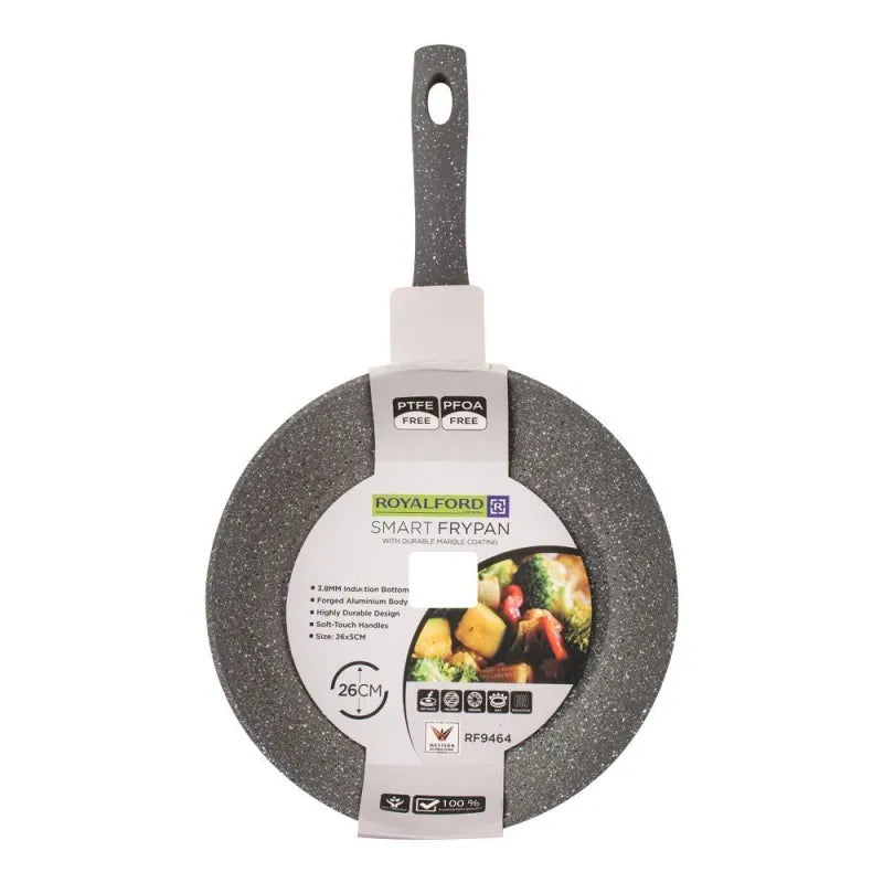 royalford granite smart frypan, 26cm,, grey, rf9464 main image