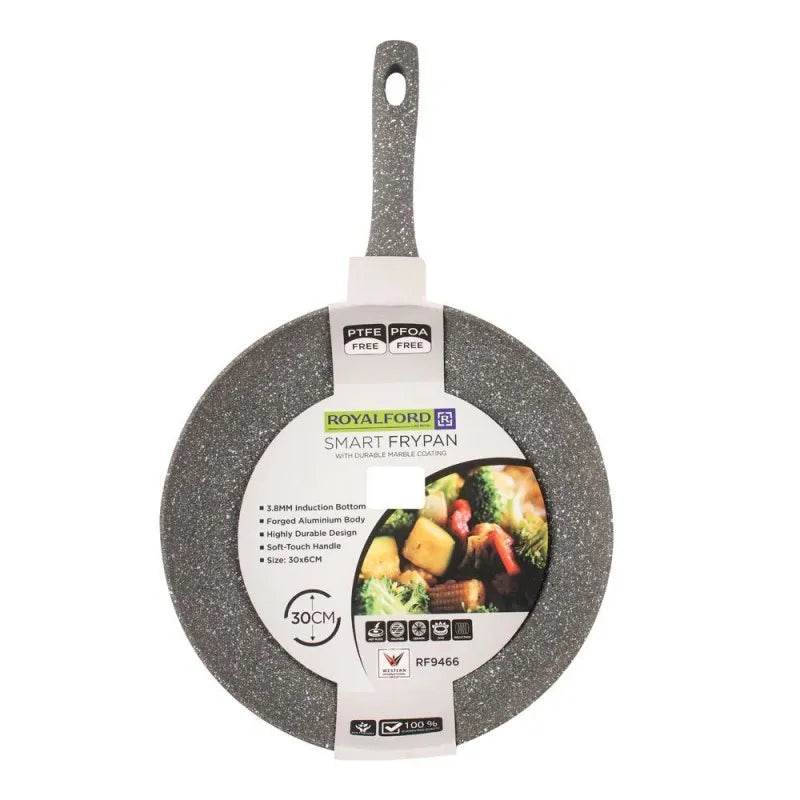 royalford granite smart frypan, 30cm, grey, rf9466 main image