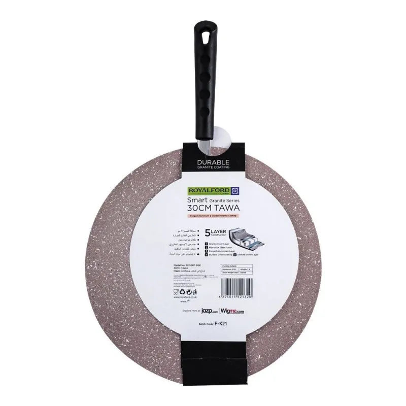 royalford granite smart tawa, 30cm, beige, rf9507bge image2