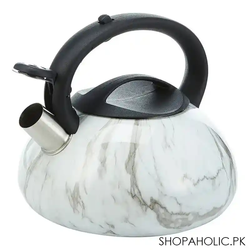 royalford portable marble designed whistling tea kettle, 3000ml, rf9668 main image