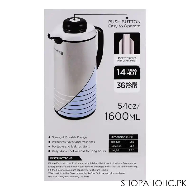 Royalford Vaccum Flask, 1.6Ltr, RF5785 - Image 6