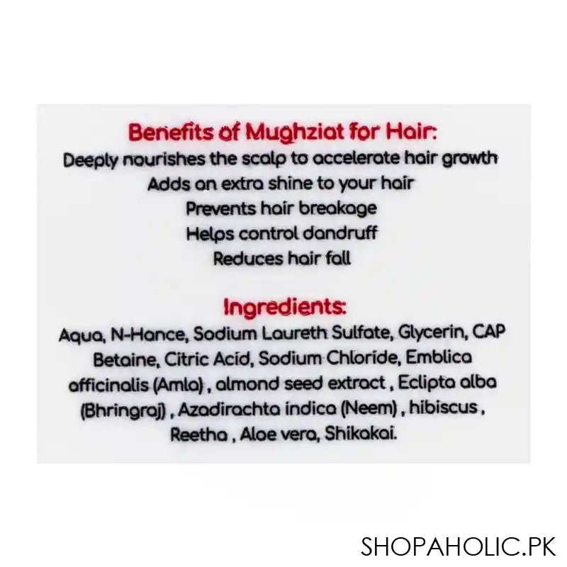 Saeed Ghani Extra Nourishment Mughziat Shampoo, 200ml - Image 3