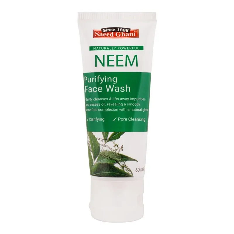 saeed ghani neem purifying face wash, 60ml main image