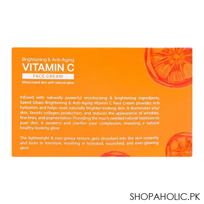 Saeed Ghani Vitamin C Brightening & Anti-Aging Face Cream, 60gm - Image 2