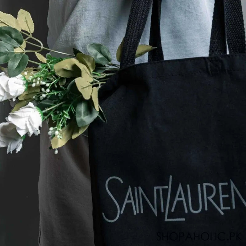 saint laurent heavy canvas tote bag image3