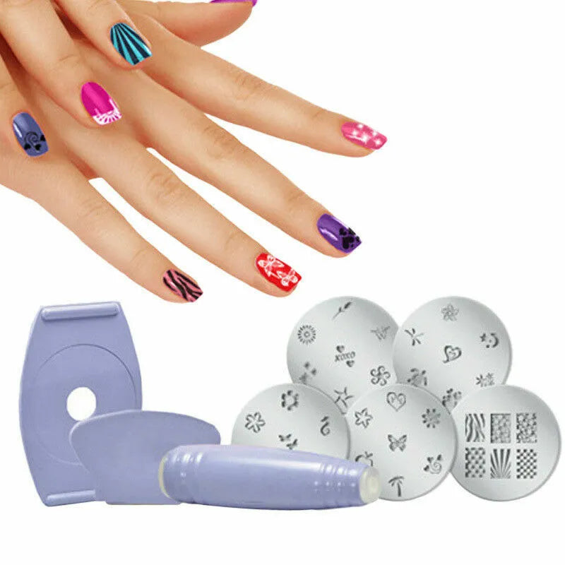 saloon express nail art stamping kit image3