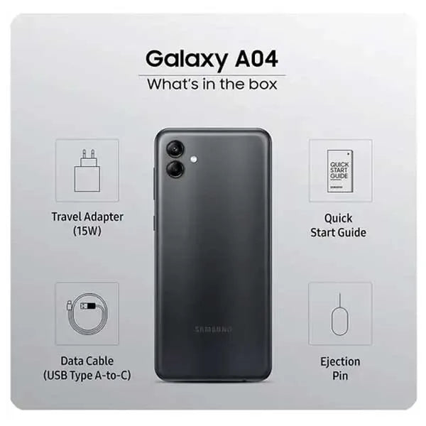 samsung galaxy a04, 3gb/32gb, black smartphone image4