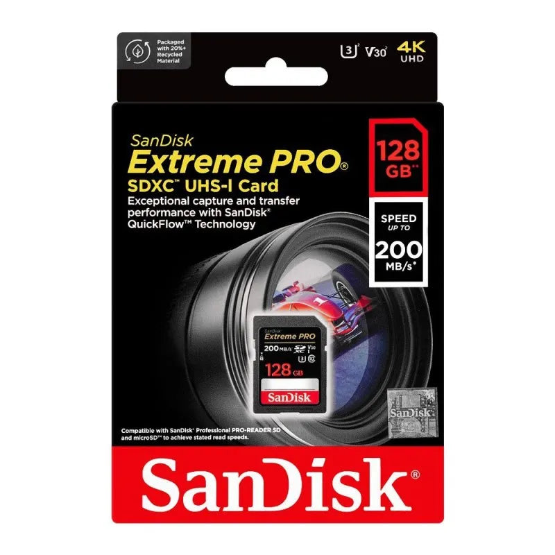 sandisk extreme pro 128gb sdxc uhs 1 card, speed upto 200mb/s image2