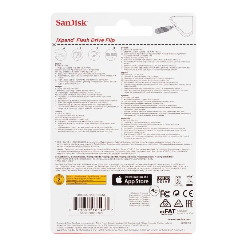 sandisk ixpand flash drive flip, 128gb image5