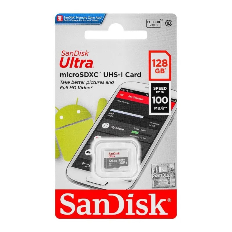 sandisk ultra 128gb micro sdxc uhs 1 card, speed up to 100 mb/s image2