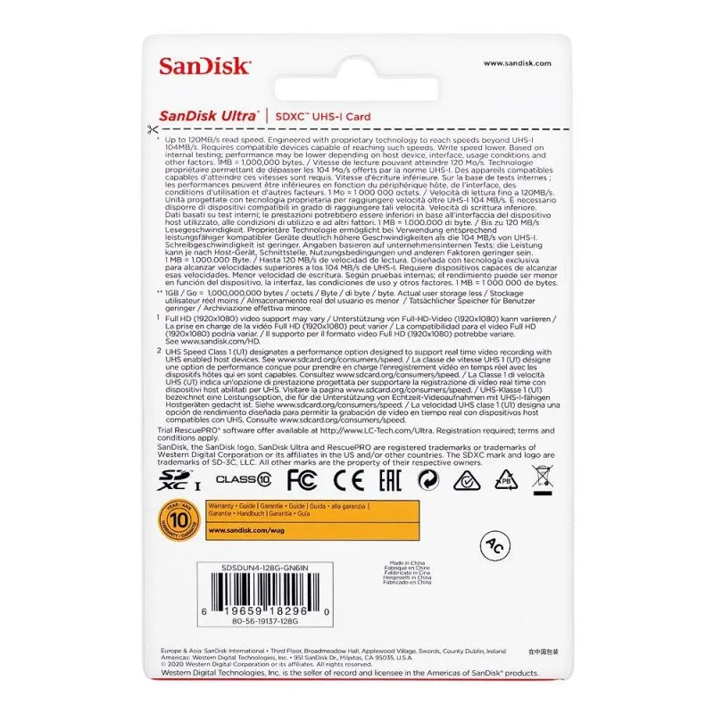 sandisk ultra 128gb sdxc uhs 1 card, 120mb/s image3