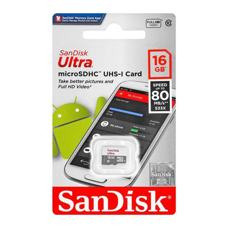 sandisk ultra 16gb micro sdhc uhs 1, speed upto 80mb/s image2