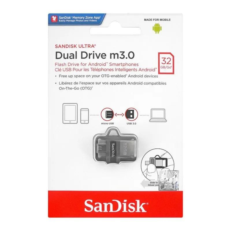 sandisk ultra 32gb dual drive, m3.0 otg flash drive android image2