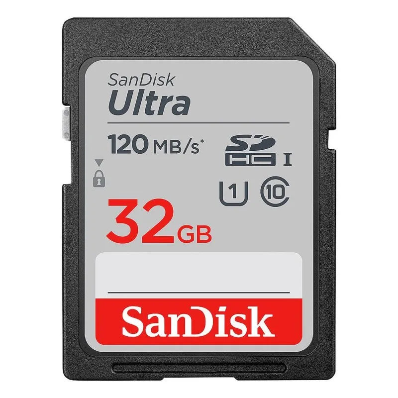 sandisk ultra 32gb sdhc uhs 1 card, 120mb/s main image