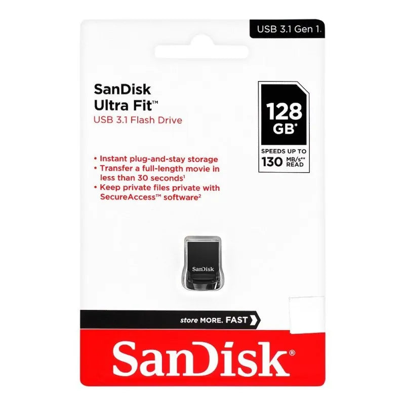 sandisk ultra fit 128gb usb 3.1 flash drive, 130mb/s gen 1 image5