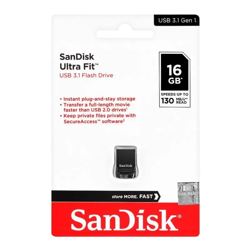 sandisk ultra fit 16gb usb 3.1 flash drive, gen 1, speed upto 130mb/s image5